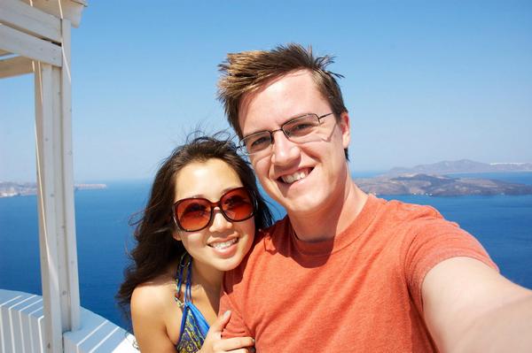 Neal & Connie in Santorini